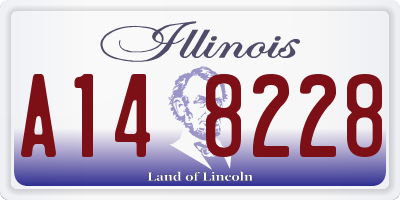 IL license plate A148228