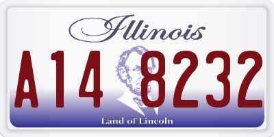 IL license plate A148232
