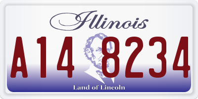 IL license plate A148234