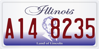 IL license plate A148235