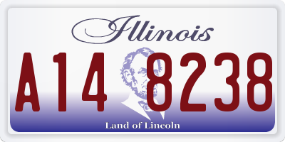 IL license plate A148238
