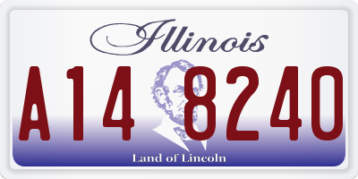 IL license plate A148240