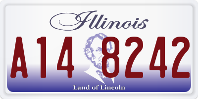IL license plate A148242