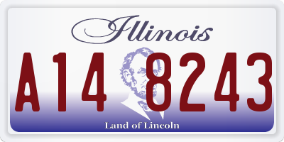 IL license plate A148243