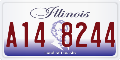 IL license plate A148244