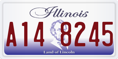IL license plate A148245