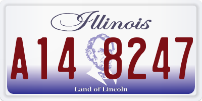 IL license plate A148247