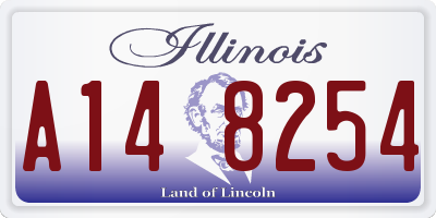 IL license plate A148254