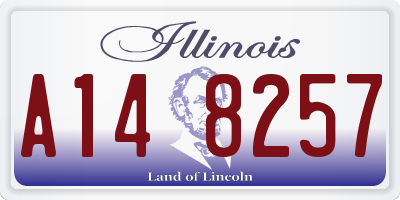 IL license plate A148257