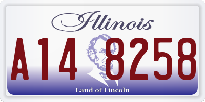 IL license plate A148258