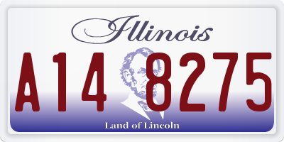 IL license plate A148275