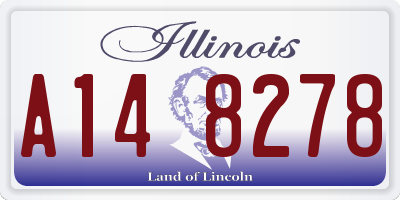 IL license plate A148278