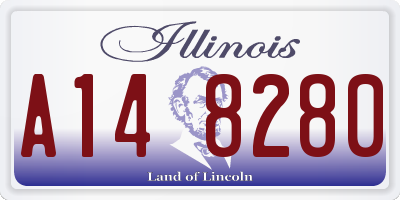 IL license plate A148280