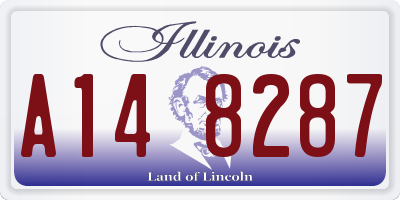 IL license plate A148287