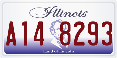 IL license plate A148293
