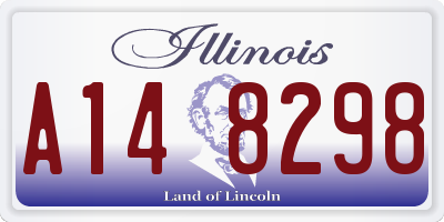 IL license plate A148298