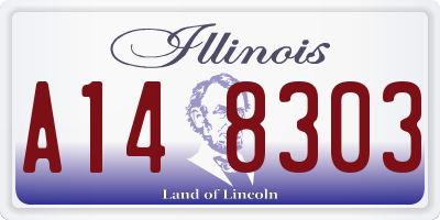IL license plate A148303