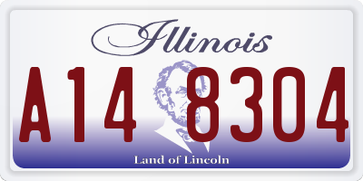 IL license plate A148304