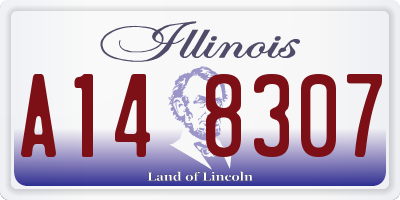 IL license plate A148307