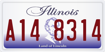 IL license plate A148314