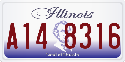 IL license plate A148316