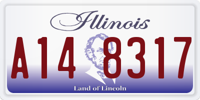 IL license plate A148317