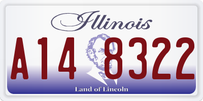 IL license plate A148322