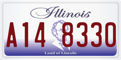 IL license plate A148330