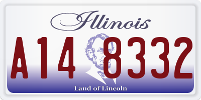 IL license plate A148332