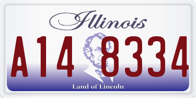 IL license plate A148334