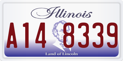 IL license plate A148339