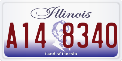 IL license plate A148340