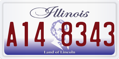IL license plate A148343