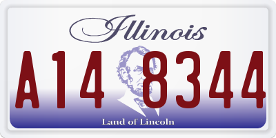 IL license plate A148344