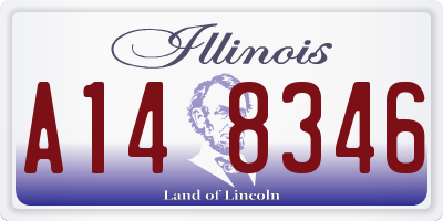 IL license plate A148346