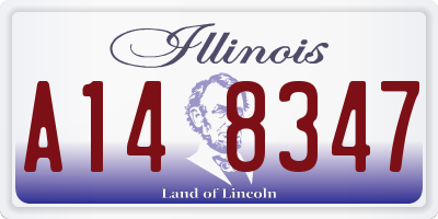 IL license plate A148347