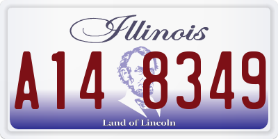 IL license plate A148349