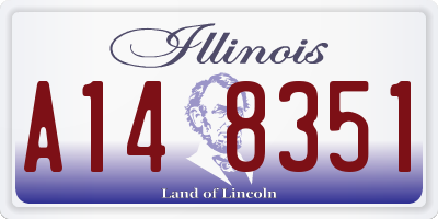IL license plate A148351