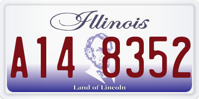 IL license plate A148352