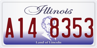 IL license plate A148353