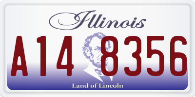 IL license plate A148356