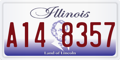 IL license plate A148357