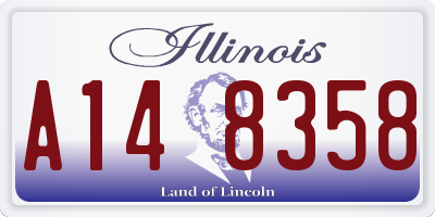 IL license plate A148358