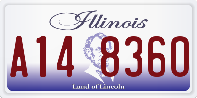 IL license plate A148360
