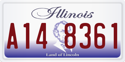IL license plate A148361