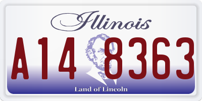 IL license plate A148363
