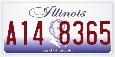 IL license plate A148365