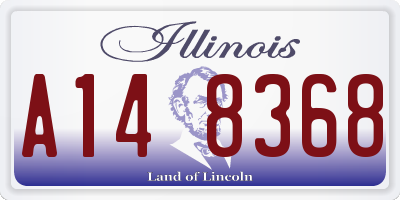 IL license plate A148368