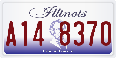 IL license plate A148370