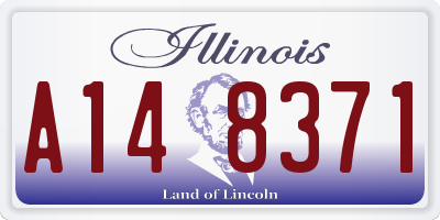 IL license plate A148371